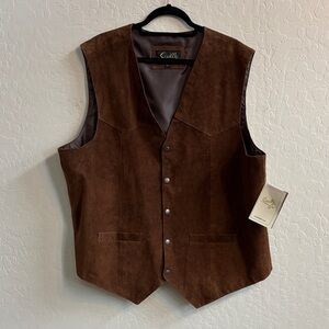 FINAL! VTG! NWT! Scully Men's Rich Brown Leather Suede Vest